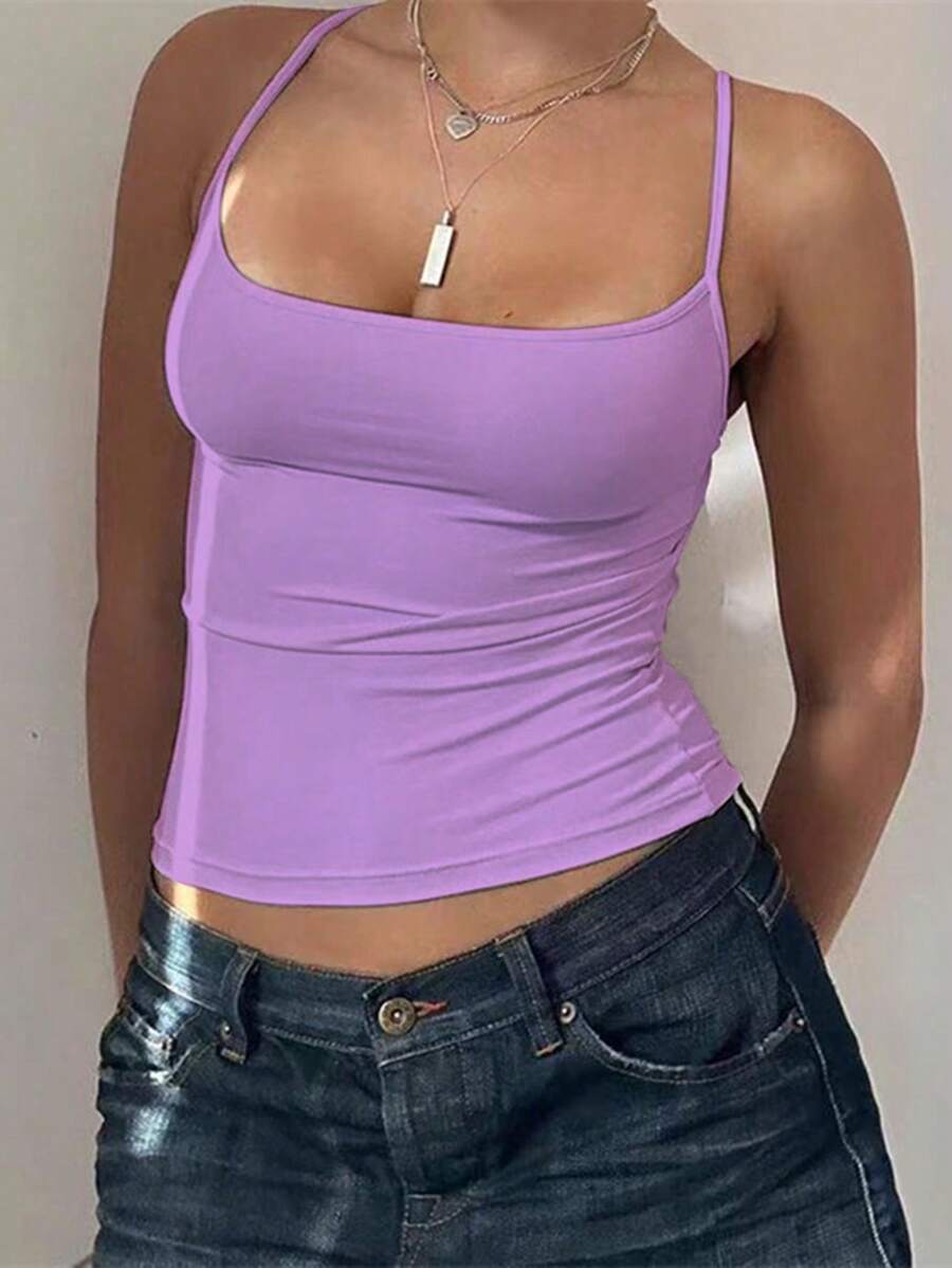 Solva Women's Color Slim Fit Camisole