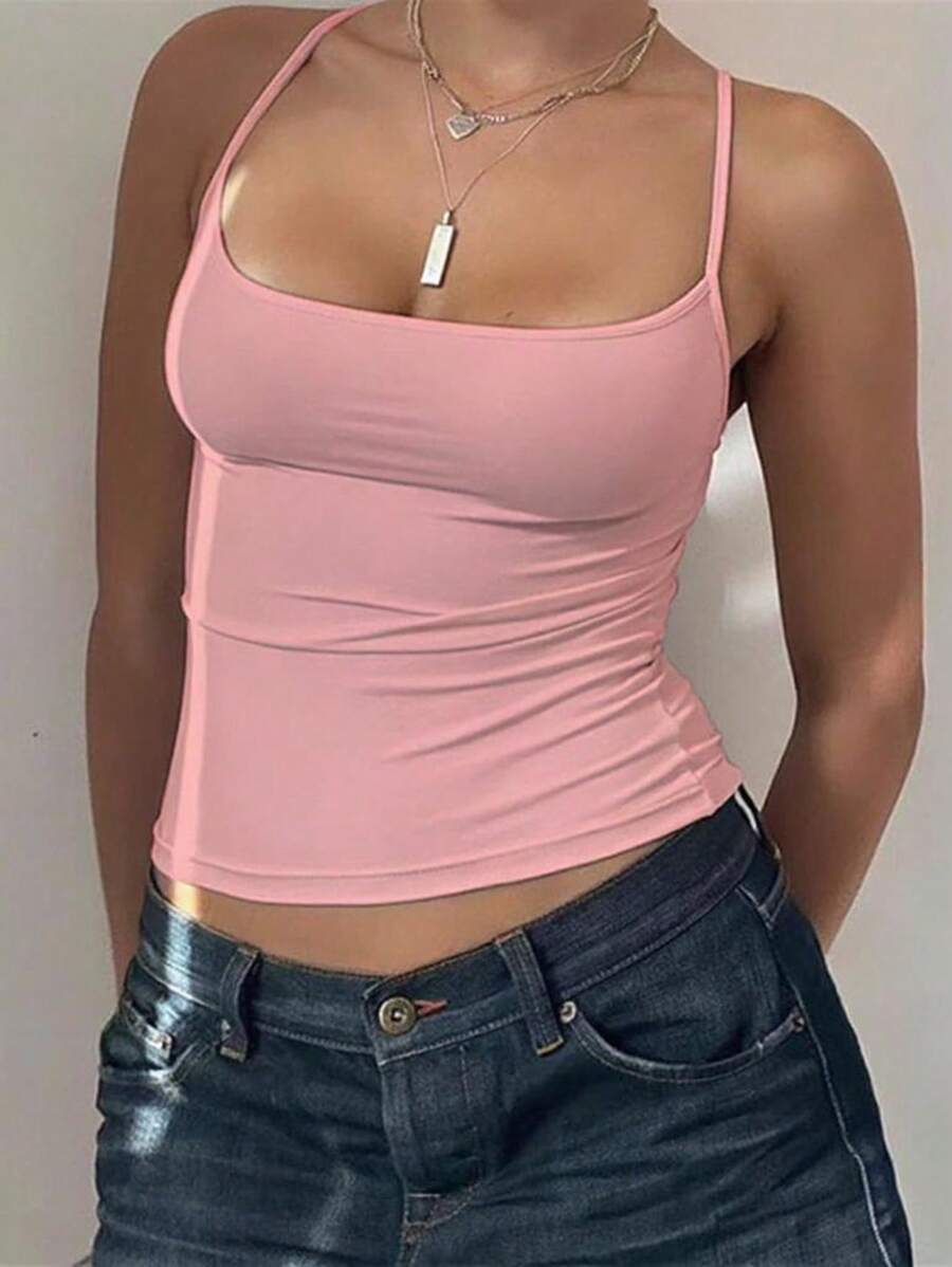 Solva Women's Color Slim Fit Camisole