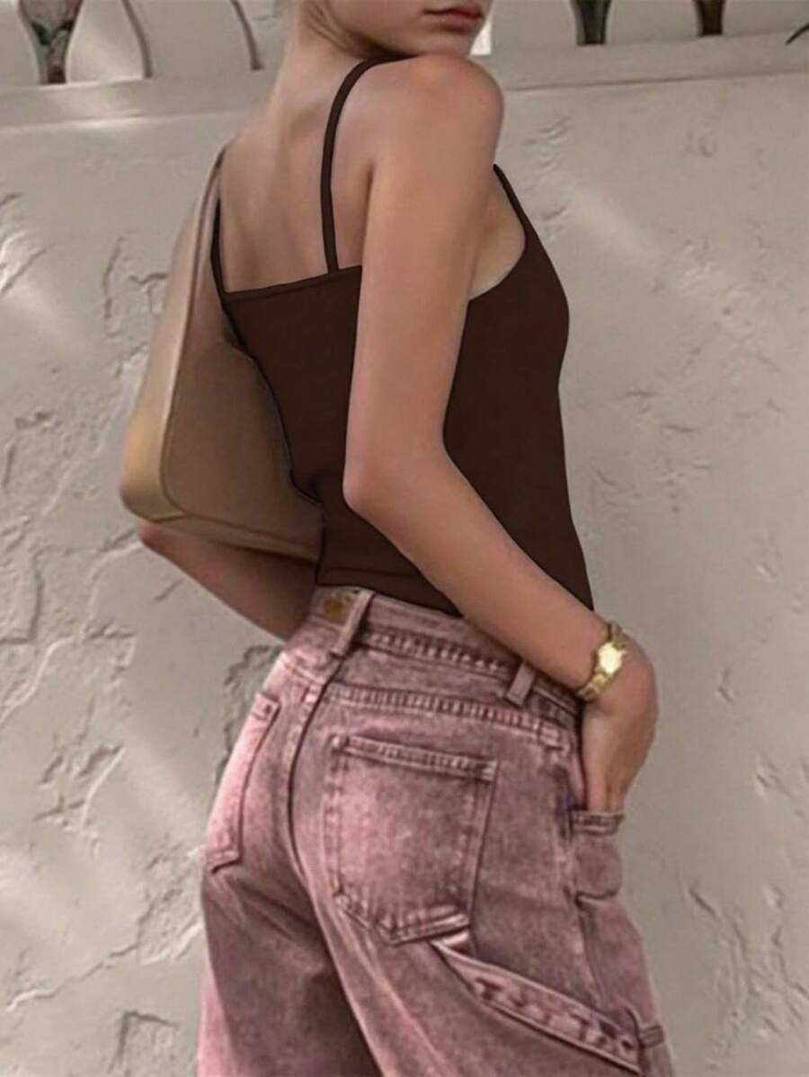 Solva Women's Color Slim Fit Camisole