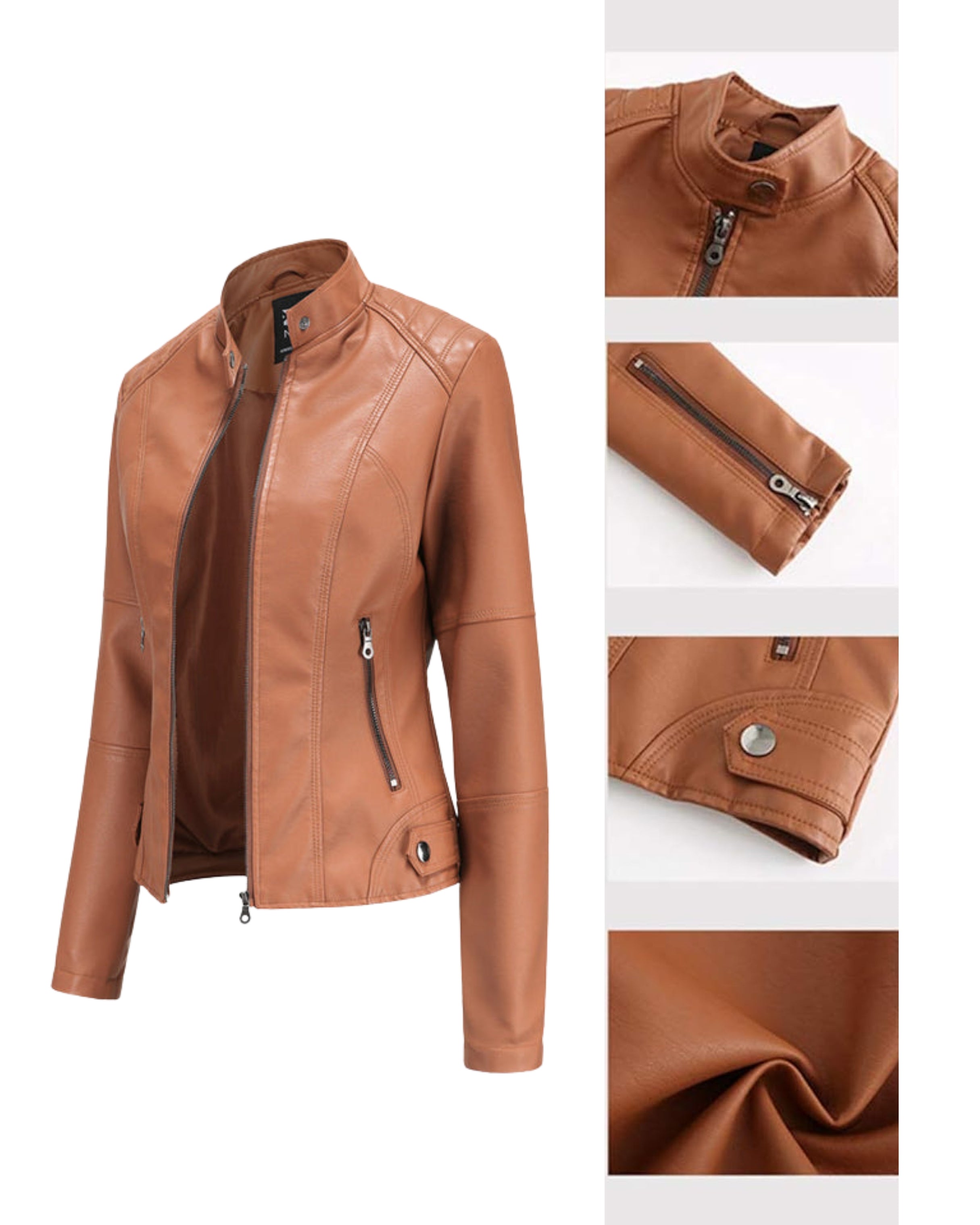 Milena™ - Elegant leather jacket