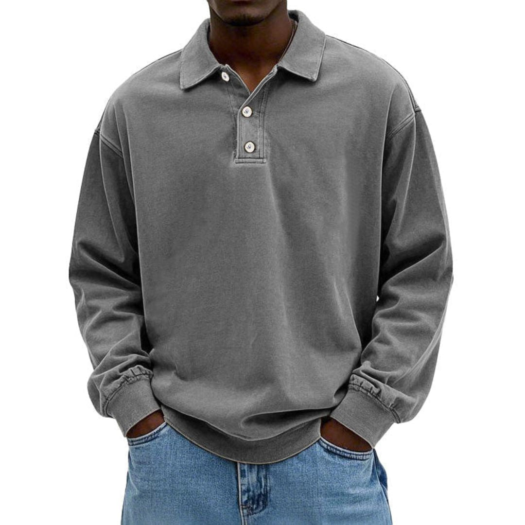 Lennard | Men's long sleeve polo shirt