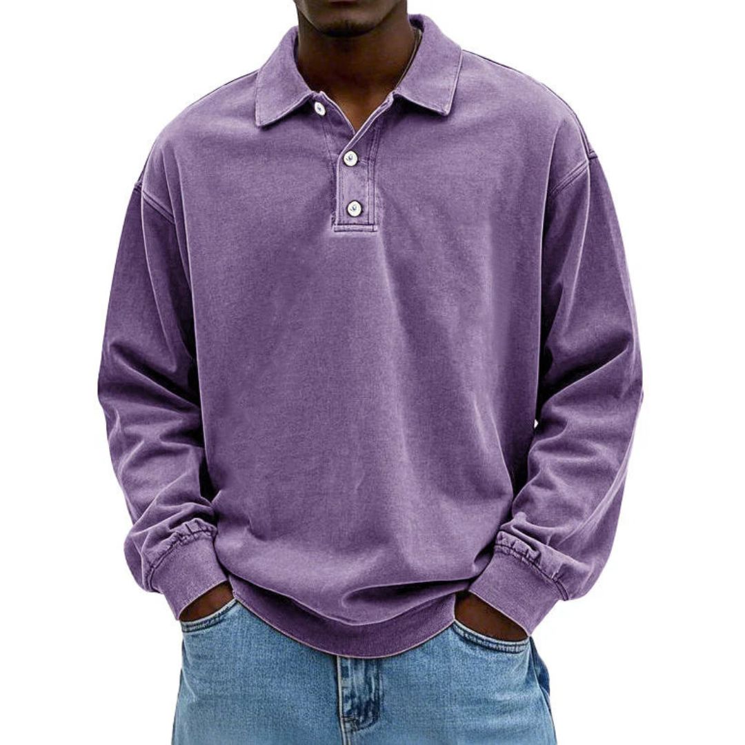 Lennard | Men's long sleeve polo shirt