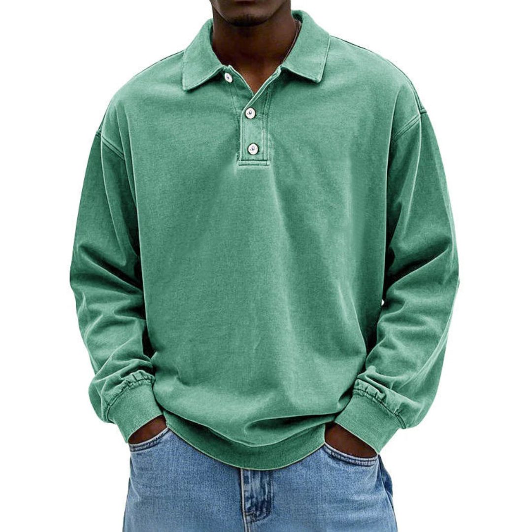 Lennard | Men's long sleeve polo shirt