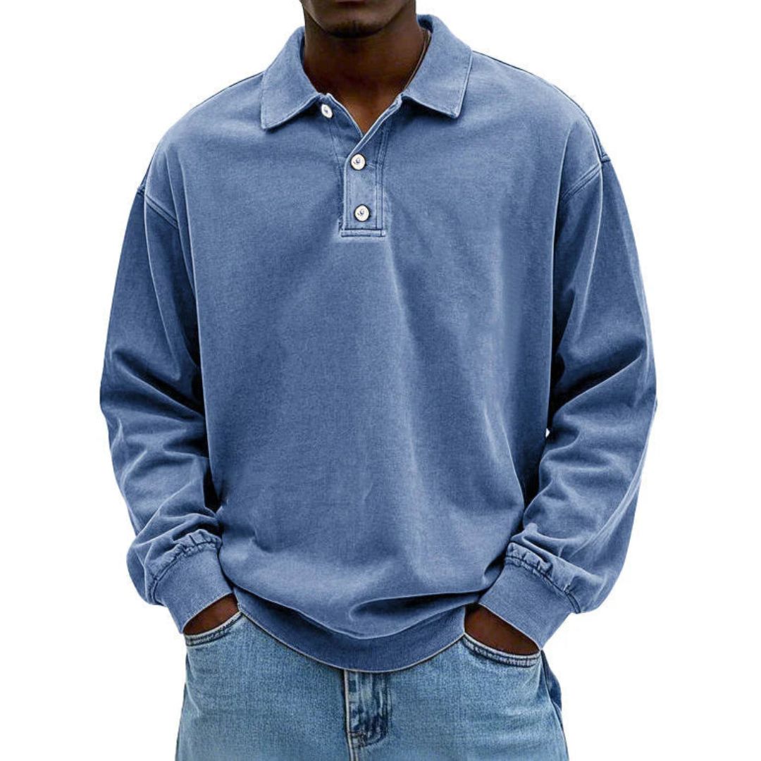 Lennard | Men's long sleeve polo shirt