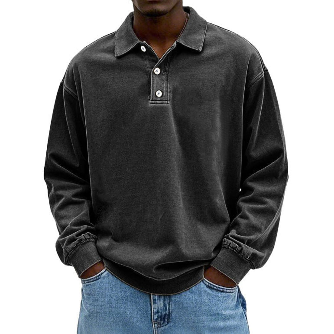 Lennard | Men's long sleeve polo shirt