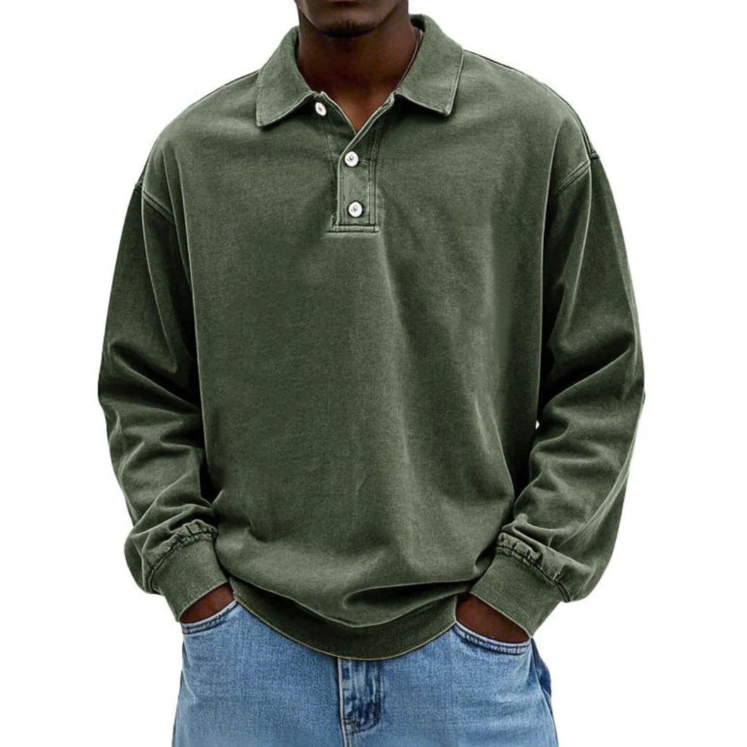 Lennard | Men's long sleeve polo shirt