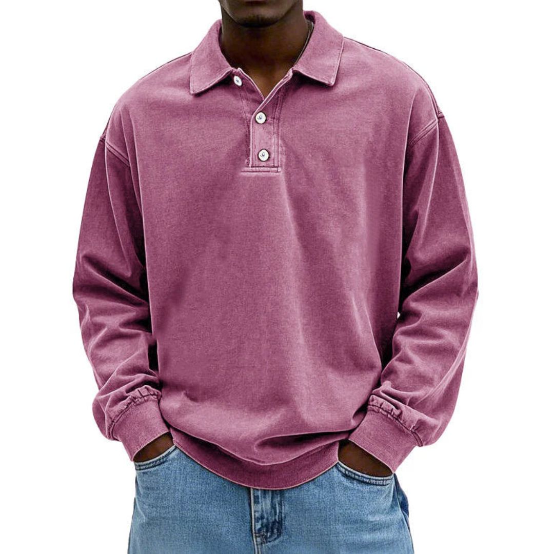 Lennard | Men's long sleeve polo shirt