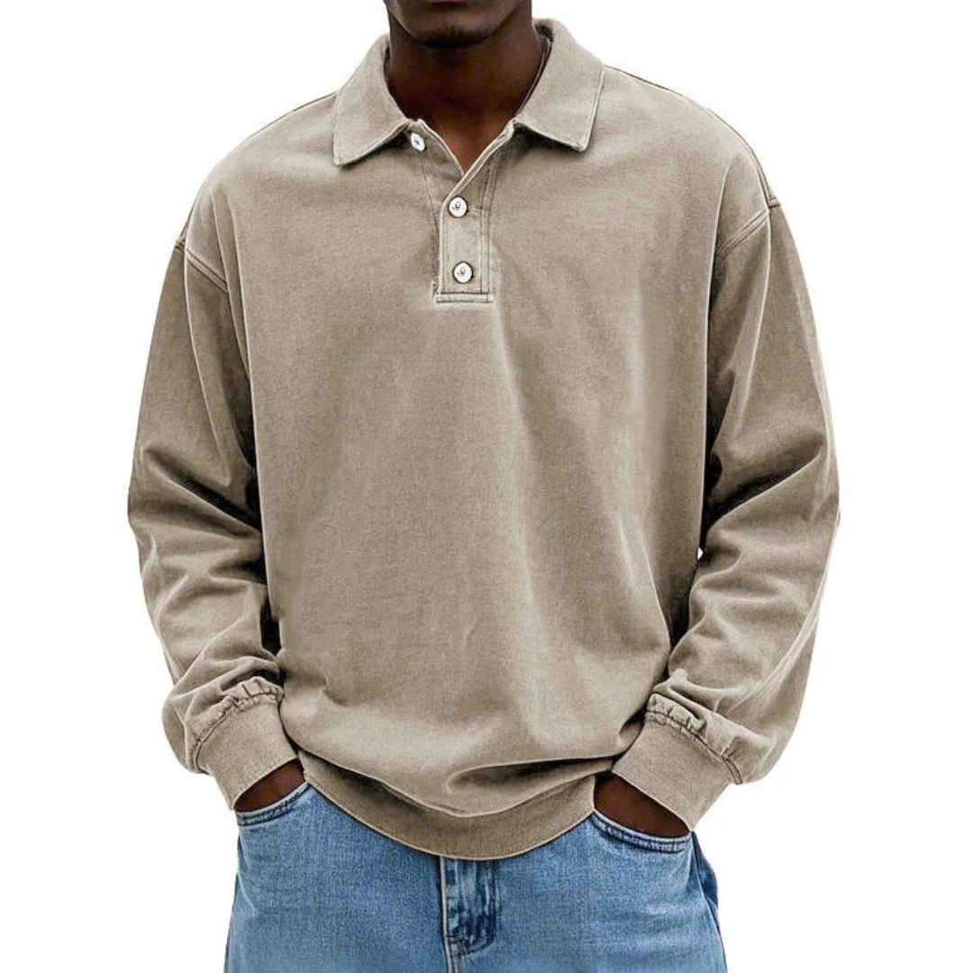 Lennard | Men's long sleeve polo shirt